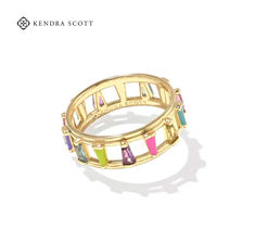 Amp up your accessory game with the Kelsey Gold Band Ring in Multi Mix. Bold yet versatile, this gold ring is embellished with enamel and colorful stones that’ll truly match any fit 🩷 Kendra Scott Rings, Kendra Scott Ring, Dainty Jewelry Necklace, Double Finger Ring, Engagement Rings Sale, Colorful Stones, Bar Jewelry, Gold Statement Earrings, Gold Statement Necklace