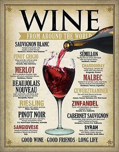 wine from around the world poster