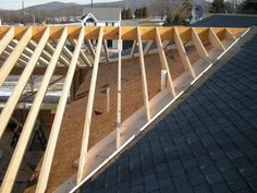 a roof that is being built on top of a house