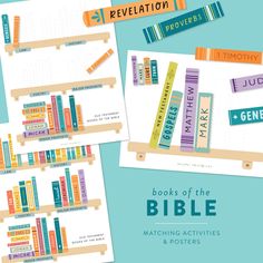 books of the bible matching activities and posters