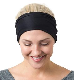 PRICES MAY VARY. Soft and Stretchy - Our super soft and stretchy 4-inch-wide headband is designed to keep hair and sweat out of your face, so you can focus on the moment. The band is made of brushed polyester and spandex, making it both flexible and lightweight. Made for Women and Men - Our activewear headband is non-slip, which is great for high and low-intensity workouts. The fashionable and functional band can be worn during yoga sessions, jogging, cycling, boxing classes or hiking. As an add Headband For Women, The Gym, Solid Black, Gym, Yoga, Running, For Women, Fabric