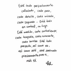 a handwritten poem written in spanish on white paper