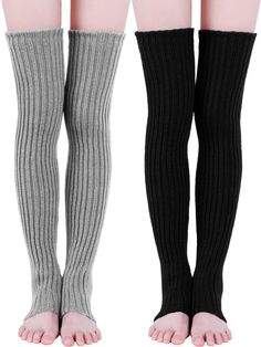 PRICES MAY VARY. Soft and thick: made of quality acrylic material, soft and comfortable to wear, easy to wash and not easy to pilling, can serve for a long time Over knee design: the length of the leg warmers is approx. 69 cm/ 27.5 inches (tiled situation), stretchy material ensures it fit for most leg size, easy to wear and take off Classic colors: different color sets for your choice, classic colors with simple design can match your most styles and make you look more elegant in a cozy situatio Winter Leg Warmers, Black Leg Warmers, Knit Leg Warmers, Socks For Women, Long Knit, Long Socks, Knee Socks, Knit Hat, Baby Knitting Patterns