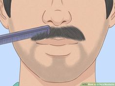 How to Grow a Mustache: 11 Steps (with Pictures) - wikiHow Mustache Growth Tips, How To Grow Moustache, Trimming Mustache, Pencil Mustache, Trans Tips, Long Mustache, Mustache And Goatee