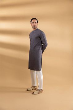 blue barosha cotton kurta, blue cotton kurta, blue barosha kurta with white trouser, republic barosha kurta and trouser Metal Buttons, Button Placket, Cotton Fabric, Stone, Floral