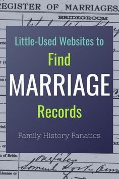 a book cover with the title, little - used website to find marriage records