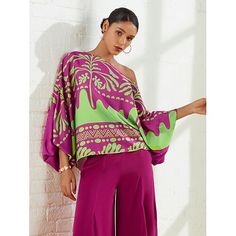 Season:Spring   Fall; Fabric:Satin; Sleeve Length:Long Sleeve; Look After Me:Wash with similar colours,Machine wash; Gender:Women's; Elasticity:Micro-elastic; Occasion:Weekend,Casual Daily,Vacation,Date; Pattern:Geometrical,Plants; Design:Floral Style; Neckline:One Shoulder; Sleeve Type:Puff Sleeve; Listing Date:04/19/2024; Bust:; Length:; Sleeve:; Fit US Size:; Fit UK Size:; Fit FR Size:; Fit DE Size:; Looseness:Loose Fit; Fabric Properties:LuxeSatin - Discover the essence of quiet luxury in our exclusive Subtly Glossy Luxe Satin, it is drapey and sleek like silk. Puff Sleeve Shirt, Womens Black Dress, Blouse Online, Dress Cover, Women Trends, Swim Dress, Floral Style, Women Swimsuits, Puff Sleeve