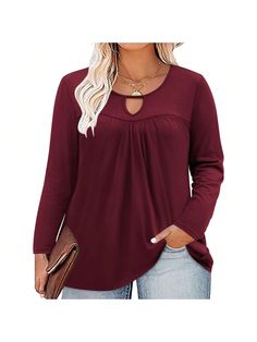 About this itemSoft Touch Women's Tunic Tops - 60% Polyester, 35% Rayon, and 5% Spandex. High-quality fabric makes the women's tops soft, lightweight, stretchy, and easy to put on/off. Women's long sleeve tunic tops are comfy daily wear basic women's shirts. And the style will be natural, relaxed, dynamic, and elegant.Plus Size Shirts For Women - Loose fit plus size tops for women, you can wear them with leggings and jeans, and hide your belly perfectly! Also good with a necklace, earrings, tigh Plus Size Shirts For Women, Tops For Women Long Sleeve, Tops For Women Long, Plus Size Long Sleeve Tops, Plus Size Tops For Women, Tunic Tops Casual, Sleeves Clothing, Be Natural, Women Tunic Tops