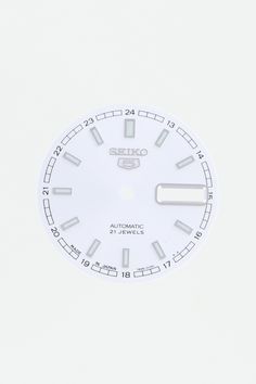 Seiko 7S260130XS13 Dial SNXF59, SNXQ33 & SKXQ33 White Watch Accessories With Date Indicator And Round Dial, White Watch Accessories With Date Display, Modern White Watch Accessories With Date Indicator, White Analog Watch With Round Dial, Watch Case