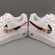 Get ready to upgrade your shoe game with the Nike Air Force 1 Anime Eyes Custom. These unique sneakers feature a custom anime-inspired design, providing a one-of-a-kind look. With the sleek and comfortable Air Force 1 silhouette, you'll experience both style and comfort. Elevate your street style with these must-have kicks. ★ Brand new with box ★ Each pair is unique and one of a kind ★ Each pair is personally handmade, painted with high quality Angelus. ★ Leather acrylic paint. Topped with a cle Unique Sneakers, 12th Man, Anime Eyes, Anime Inspired, Nike Air Force 1, Shoe Game, Air Force 1, Nike Air Force, Acrylic Paint