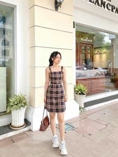 Korean Trends, Cute Dress Outfits, Trendy Dress Outfits, Korean Fashion Dress, Quick Outfits, Korean Girl Fashion