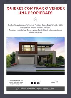 a flyer for a house that has been designed to look like it is in spanish