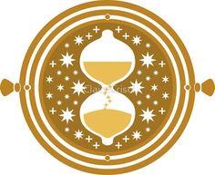 two hourglasses with stars and circles around them on a white background stock illustration