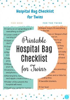 the hospital bag checklist for twins