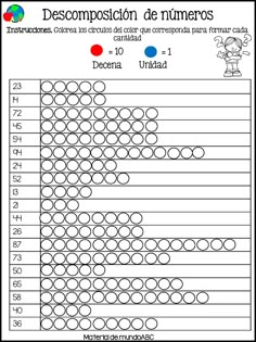 a printable worksheet with numbers for children