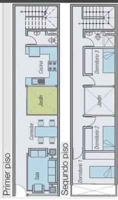 the floor plan for an apartment with two separate rooms