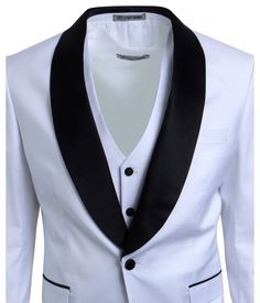 This three-piece tuxedo is the perfect choice for any formal occasion. The satin shawl collar and matching vest add a touch of sophistication, while the black fabric ensures a classic look. This tuxedo is sure to turn heads wherever you go. Material: 65% Dacron 35% Rayon Shawl Collar Tuxedo, Satin Shawl, Bootie Sandals, Maggy London, Vest White, Toddler Girl Outfits, Three Piece, Shawl Collar, Tops For Leggings