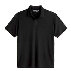 Comfortable Short-Sleeve Polo In Lightweight A&F Airknit Fabric That's Super Soft With 4-Way Stretch And Moisture-Wicking Properties. Featuring A Classic Collar And Two-Button Placket That's Perfect For On-The-Go Body:88% Polyester, 12% Elastane Black Collared Top For Layering, Black Cotton Tops With Seamless Collar, Casual Top With Seamless Collar For Layering, Black Short Sleeve Polo Shirt For Fall, Casual Layering Top With Seamless Collar, Collared Knit Top For Layering, Black Knit Tops Relaxed Fit, Black Moisture-wicking Polo Collar T-shirt, Short Sleeve Polo