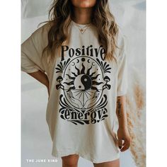 Positive Energy Shirt Manifest Shirt Yin Yang Tee Zen Shirt Spirituality Shirt Womens Boho Clothes Hippie Clothing Festival Shirt Moon Phases Mushroom T Shirt Sun Moon Shirt Philosophy Shirt Oversized T-Shirt  Shop all The June Kind - https://www.etsy.com/ca/shop/TheJuneKind? * Unique Hand drawn Graphics * Women Owned Small Business * Made to Order, especially for You ------- Please read before placing your order ------- 1. This apparel is GENDER NEUTRAL / UNISEX. The relaxed fit is flattering f Hippy Tshirt, Hippie Tshirt, Indie T Shirts, Hippie T Shirt, Spiritual Style, Spiritual Clothing, Hippie Shop, Spiritual Shirts, Hippie Clothing