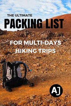 the ultimate packing list for multi - days hiking trips