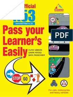 a book cover with an arrow pointing to the left and text that reads pass your learner's easily