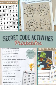 the secret code activities printables for kids