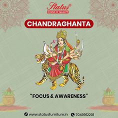 an advertisement for the hindu festival, chandragha focus and awareness on this poster