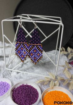 Earrings Chandelier, Earrings Geometric, Earrings Beaded, Seed Bead Earrings, Bead Earrings, Earrings Dangle, Chandelier Earrings, Boho Earrings, Seed Bead