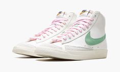 Blazer Mid '77 PRM DO9787 100 Nike Blazer Mid 77 Colors, Nike Blazer 77, Blazer 77, Kids Blazers, Nike High Tops, Preppy Shoes, Nike Blazer Mid 77, Nike Waffle, Fresh Sneakers