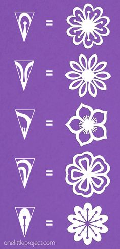 an image of different shapes on a purple background