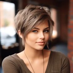 73 Cute Short Layered Haircut Ideas Edgy Pixie Cuts For Fine Hair, Cut Hairstyles, Hairstyles Trendy, Angled Bob, Short Hair Trends, Awesome Hair