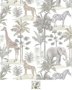 African Adventure Wallpaper | 2 Colour Options - Olive et Oriel