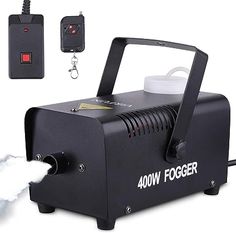 a fogger machine is being used to light up the room