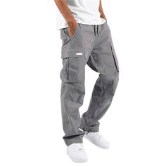 Category:WE-Pants; Season:Spring   Fall; Fabric:Cotton Blend; Gender:Men's; Style:Classic,Casual,Fashion; Occasion:Daily,Outdoor,Camping  Hiking; Fit Type:Regular Fit; Function:Wearable; Waistline:Mid Waist; Pattern:Plain; Design:Drawstring,Multi Pocket,Elastic Waist; Pants Type:Cargo Pants,Cargo Trousers; Front page:FF; Listing Date:07/28/2024; Production mode:External procurement; Hips:; Length:; Waist: Non-stretch Cotton Cargo Pants For Streetwear, Casual Gray Cargo Jeans With Pockets, Casual Gray Cargo Jeans, Casual Gray Cargo Pants For Fall, Non-stretch Casual Cargo Jeans For Streetwear, Casual Non-stretch Bottoms With Cargo Pockets, Non-stretch Cotton Cargo Pants In Solid Color, Non-stretch Solid Color Cotton Cargo Pants, Non-stretch Cotton Parachute Pants With Pockets