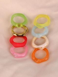 Fashion funky ring 2021. Size: 1,8cm Colors: Red, Yellow, Beige, Blue, Green, Orange, Golden Pink From Crapit we are committed to offering you the best product quality and customer service. Colored Rings, Ring Resin, Funky Rings, Y2k Rings, Y2k Jewelry, Chunky Ring, Retro Ring, Rings Fashion, Chunky Rings