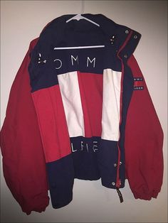 Vintage 90's Tommy Hilfiger Flag Reversible Jacket Size Nike Dress, Rocker Outfit, Tommy Hilfiger Jacket, Women Sportswear, Womens Workout, Leggings Fitness, Fitness Women, Fitness Pants, Clothes Vintage