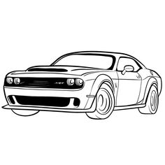 a black and white drawing of a car with the hood up, on a white background