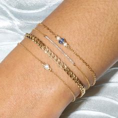 Blue Gem Bracelet, Bracelet Stack Dainty, Yellow Gold Bracelet Stack, Blue Bracelet Stack, Dainty Gold Bracelet Stack, Permanent Jewelry Bracelet Ideas, Julery Jewellery, Dainty Bracelet Stack, Blue And Gold Jewelry