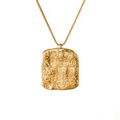 Magic Sator Square Gold Talisman Necklace |  Necklaces - Common Era Jewelry Read Backwards, Sator Square, Ruins Of Pompeii, Common Era, Pompeii Ruins, Ancient Houses, Talisman Necklace, True Purpose, The Ruins