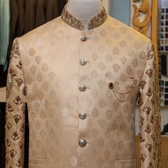 Be royal in your own fashion, so get customize this Uomo Attire's luxurious #prince #coat with micro embellishments on the sleeves and collar for a royal look. - Micro hand embellishment for luxurious touch - Color is absolutely stunning For online prices plz visit: https://uomoattire.com/ or ☎️ Call/WhatsApp on +92300-7668666 / 0300-7618666 Designer Nehru Jacket With Zari Work For Reception, Traditional Festival Outerwear For Reception, Traditional Outerwear For Festivals And Receptions, Traditional Outerwear For Receptions And Festivals, Designer Nehru Jacket With Intricate Embroidery For Reception, Traditional Outerwear For Eid Reception, Nehru Jacket With Dabka For Reception, Designer Nehru Jacket With Dabka Work For Reception, Brocade Nehru Jacket For Eid Reception