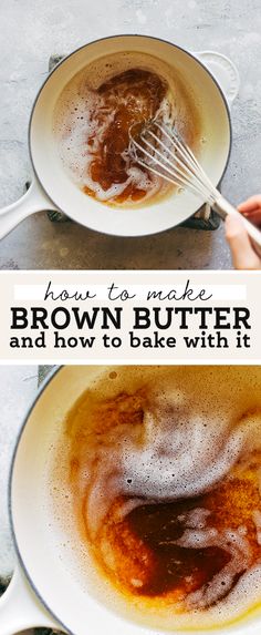 how to make brown butter and how to bake with it in a skillet