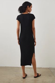 Rails black knit midi dress Ribbed Knit Evening Dresses, Casual Black Maxi Length Bodycon Dress, Casual Black Maxi Bodycon Dress, Chic Ribbed Party Dress, Chic Knee-length Knit Midi Dress, Chic Knit Midi Dress For Party, Spring Evening Midi Dress, Ribbed, Chic Knit Knee-length Midi Dress, Spring Evening Ribbed Midi Dress