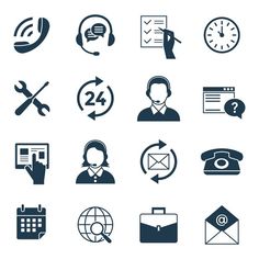 the icons for call center are shown here