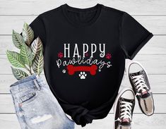 Edit | Happy Pawlidays Dog Shirt,Dog Lover Sweatshirt,Cute Dog shirt,Gift for Dog Lover,Dog Mom Shirt,Dog Sweatshirt,Merry Dogmas,Puppy Lover Shirt