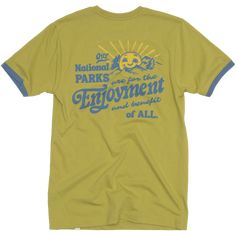 Forget boring basics – this tee is crafted with trendy, vintage-inspired colors and contrasting details for a look that's as unique as you. Made with comfortable and sustainable materials, it's ready to go where you go.With this t-shirt, you can wear your beliefs on your sleeve (or rather your pocket) - that national parks are a treasure for everyone to explore and enjoy. Spark conversations and inspire others to see for themselves the benefits of spending time outside. Vintage Screen Print T-shirt For Outdoor Activities, Retro Cotton Tops For Outdoor, Vintage Screen Print T-shirt For Outdoor, Retro Cotton T-shirt For Outdoor Activities, Vintage Cotton T-shirt For Outdoor Activities, Retro Crew Neck T-shirt For Outdoor Activities, Retro Crew Neck T-shirt For Outdoor, Retro Crew Neck Tops For Outdoor Activities, Vintage Green Tops For Outdoor