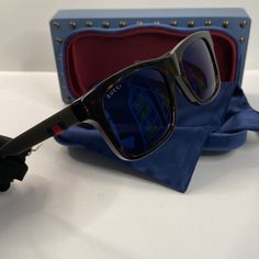 Gucci Gucci Black Gg0008s Square Sunglasses Gucci Acetate Square Frame Web Sunglasses Gg0008s Tortoise Size Height: 2.50 In Width: 5.25 In Length: 5.25 In This Is An Authentic Pair Of Gucci Acetate Square Frame Web Sunglasses Gg0008s In Tortoise. These Stylish Sunglasses Have A Gucci Web At The Temple, A Squared Frame, Narrow Arms In Matte Black With Lenses In The Tint Of Purple. Enjoy These Sunglasses For Everyday Use And The Sophisticated Style Only From Gucci! Designer Sunglasses With Tinted Lenses For Formal Occasions, Gucci Tinted Sunglasses For Formal Occasions, Gucci Formal Sunglasses With Uv Protection, Designer Acetate Sunglasses For Formal Occasions, Formal Gucci Sunglasses With Glass Lenses, Formal Sunglasses With Mirrored Lenses In Acetate, Gucci Casual Sunglasses With Mirrored Lenses, Designer Acetate Sunglasses For Formal Wear, Gucci Gradient Sunglasses For Formal Occasions