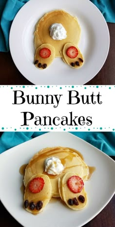 Easter Lunch Table, Easter Pancakes, Easter Bunny Pancakes, Bunny Pancakes, Homemade Pancake Recipe, Easter Breakfast, Easter Morning, Easter Brunch Food