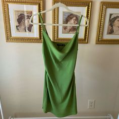 Lovely Green Color Never Worn Casual Green Slip Dress For Party, Green Mini Slip Dress For Brunch, Green Lined Mini Dress For Date Night, Green Mini Slip Dress For Date Night, Green Mini Dress For Date Night, Green Casual Slip Dress For Night Out, Casual Green Slip Dress For Night Out, Casual Green Slip Dress For Date Night, Casual Green Slip Dress For Evening