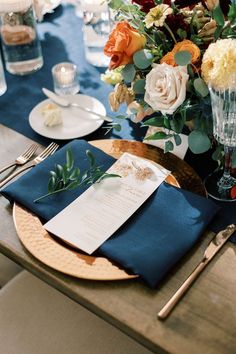 Michelle Leo Events: Utah Wedding Planners Outdoor Wedding Tables, Elegant Fall Wedding, Navy And Copper, Wine Event, Dinner Event, Equestrian Decor, Copper Wedding, Wedding Colors Blue, Romantic Lighting