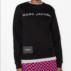 Nwt Marc Jacobs Embroidered Logo Sweatshirt Details Black Cotton Embroidered Logo To The Front Logo Patch To The Front Crew Neck Drop Shoulder Ribbed Hem Black Sweatshirt With Embroidered Logo Relaxed Fit, Black Embroidered Logo Crew Neck Sweatshirt, Black Crew Neck Sweatshirt With Embroidered Logo, Black Embroidered Crew Sweatshirt, Black Embroidered Crew Neck Sweatshirt, Sporty Black Embroidered Sweatshirt, Grunge Sweatshirt, Lady Logo, Marc Jacobs Logo